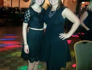 Black dress with gold belt